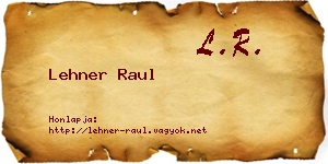 Lehner Raul névjegykártya